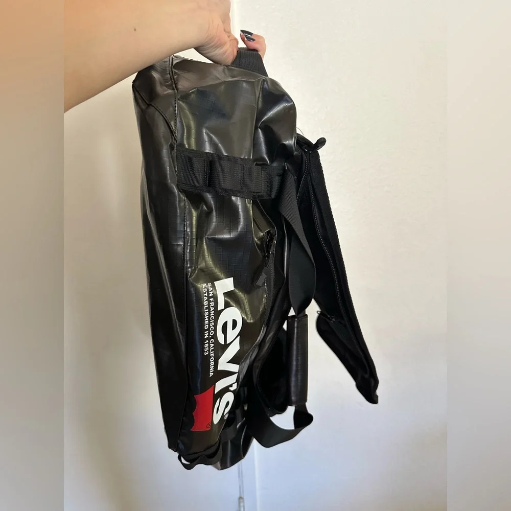 Levi’s black duffel bag backpack